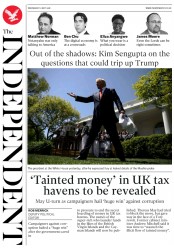 The Independent (UK) Newspaper Front Page for 2 May 2018