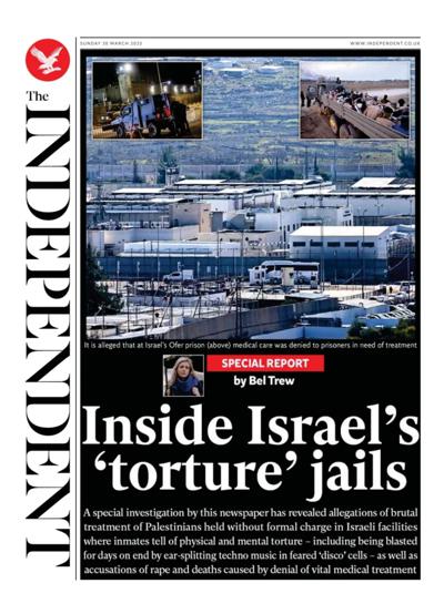 The Independent Newspaper Front Page (UK) for 30 March 2025