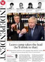 The Independent (UK) Newspaper Front Page for 30 April 2016