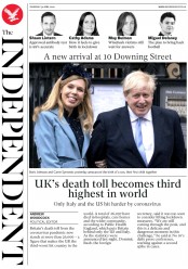 The Independent (UK) Newspaper Front Page for 30 April 2020