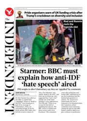 The Independent front page for 30 June 2025