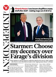 The Independent front page for 30 September 2025