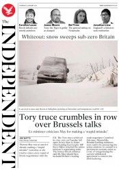 The Independent (UK) Newspaper Front Page for 31 January 2019