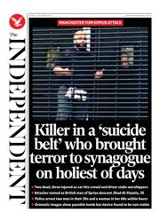 The Independent front page for 3 October 2025