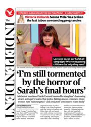 The Independent front page for 3 December 2025