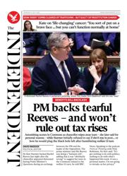 The Independent front page for 3 July 2025