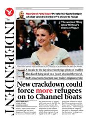 The Independent front page for 3 September 2025