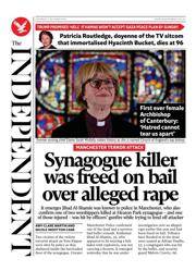 The Independent front page for 4 October 2025