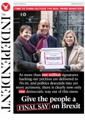 The Independent (UK) Newspaper Front Page for 4 December 2018