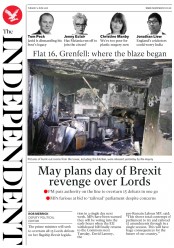 The Independent (UK) Newspaper Front Page for 5 June 2018