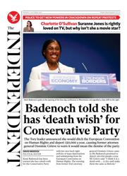 The Independent front page for 6 October 2025