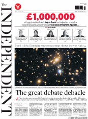 The Independent (UK) Newspaper Front Page for 6 March 2015