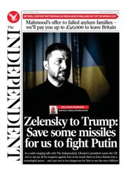 The Independent front page for 6 March 2026