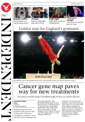 The Independent (UK) Newspaper Front Page for 6 April 2018