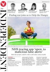 The Independent (UK) Newspaper Front Page for 6 May 2020