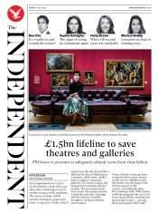 The Independent (UK) Newspaper Front Page for 6 July 2020