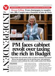 The Independent front page for 7 October 2025