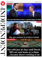 The Independent (UK) Newspaper Front Page for 7 February 2019