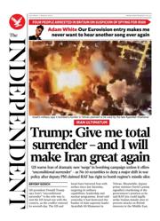The Independent front page for 7 March 2026