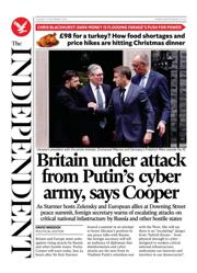 The Independent front page for 9 December 2025