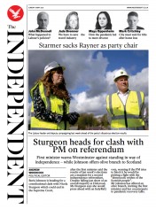 The Independent (UK) Newspaper Front Page for 9 May 2021