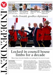 The Independent (UK) Newspaper Front Page for 9 June 2018