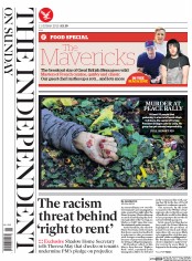 The Independent on Sunday (UK) Newspaper Front Page for 11 October 2015