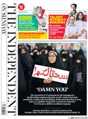 The Independent on Sunday (UK) Newspaper Front Page for 3 January 2016