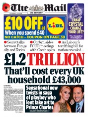 The Mail on Sunday (UK) Newspaper Front Page for 10 November 2019