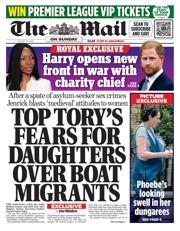 The Mail on Sunday front page for 10 August 2025