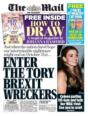 The Mail on Sunday (UK) Newspaper Front Page for 13 October 2019