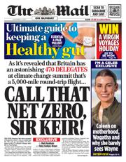 The Mail on Sunday front page for 17 November 2024