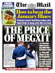 The Mail on Sunday (UK) Newspaper Front Page for 19 January 2020