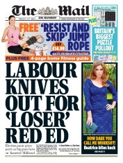 The Mail on Sunday (UK) Newspaper Front Page for 1 February 2015