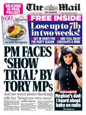 The Mail on Sunday (UK) Newspaper Front Page for 21 October 2018