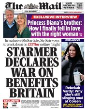 The Mail on Sunday front page for 24 November 2024