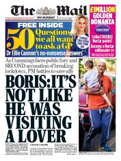 The Mail on Sunday (UK) Newspaper Front Page for 24 May 2020