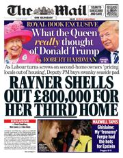 The Mail on Sunday front page for 24 August 2025