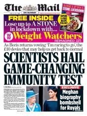 The Mail on Sunday (UK) Newspaper Front Page for 26 April 2020