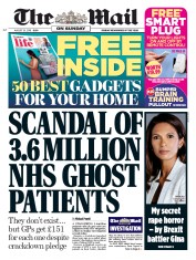 The Mail on Sunday (UK) Newspaper Front Page for 26 August 2018