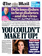 The Mail on Sunday (UK) Newspaper Front Page for 31 May 2020