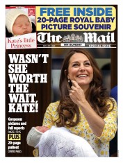 The Mail on Sunday (UK) Newspaper Front Page for 3 May 2015