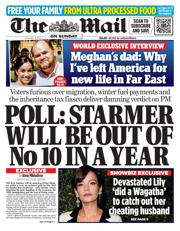 The Mail on Sunday front page for 5 January 2025