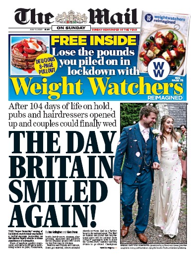 The Mail on Sunday Newspaper Front Page (UK) for 5 July 2020