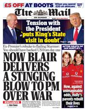 The Mail on Sunday front page for 8 March 2026