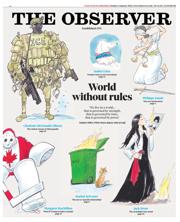 The Observer front page for 11 January 2026