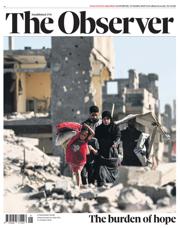 The Observer front page for 12 October 2025