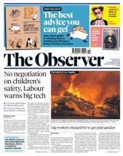 The Observer front page for 12 January 2025