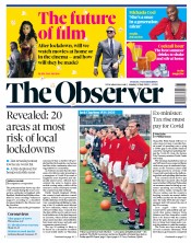 The Observer (UK) Newspaper Front Page for 12 July 2020