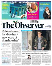 The Observer front page for 15 December 2024